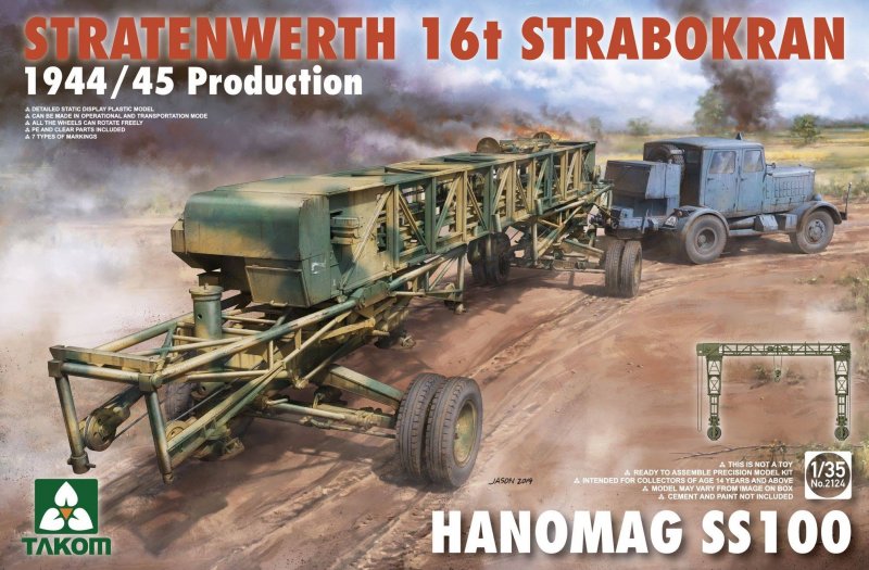 Strabokran günstig Kaufen-Stratenwerth 16t Strabokran & Hanomag SS100 (1944/45). Stratenwerth 16t Strabokran & Hanomag SS100 (1944/45) <![CDATA[Takom / 2124 / 1:35]]>. 