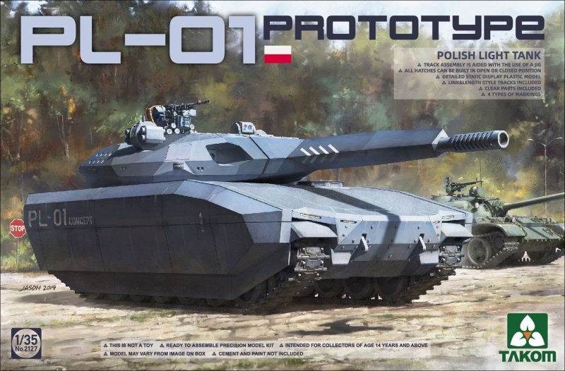 4897051421542 - Takom TAK2127 - Polish PL-01 Prototype light tank in 135 4897051421542 - Takom TAK2127 - Polish PL-01 Prototype light tank in 135