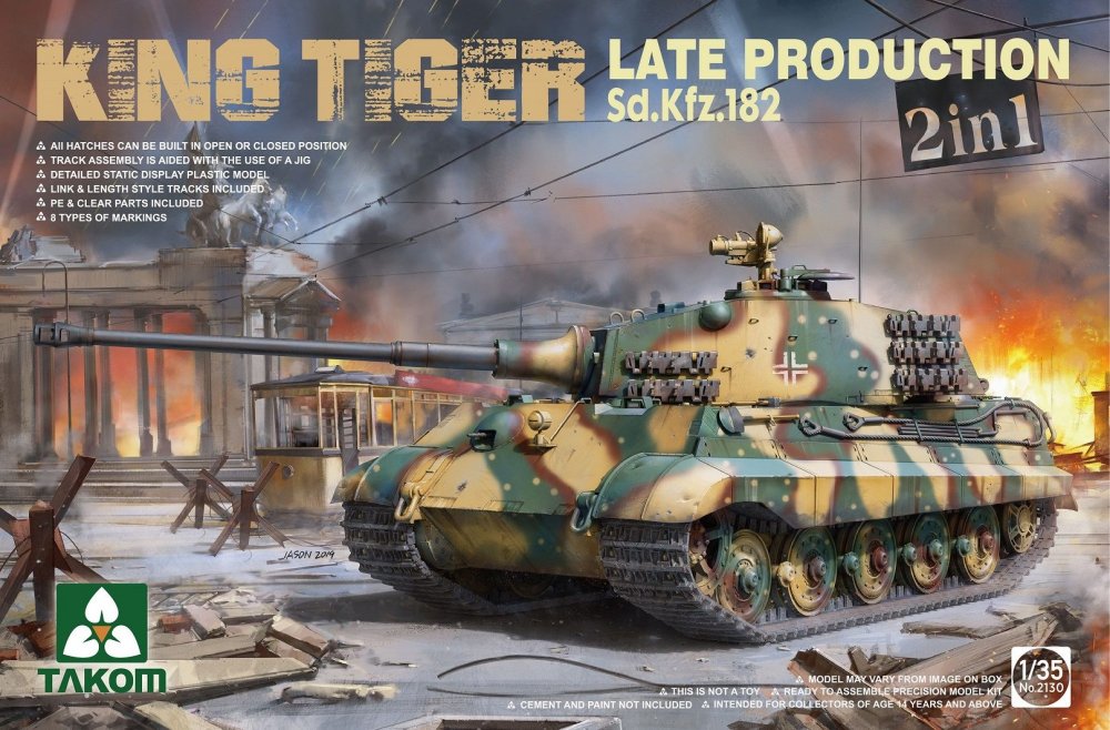18 o  günstig Kaufen-Sd.Kfz182 King Tiger - Late Production 2 in 1 (without interior). Sd.Kfz182 King Tiger - Late Production 2 in 1 (without interior) <![CDATA[Takom / 2130 / 1:35]]>. 