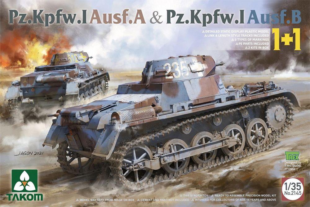 Kpfw.VI günstig Kaufen-Pz.Kpfw.I Ausf.A & Pz.Kpfw.I Ausf. B (1+1). Pz.Kpfw.I Ausf.A & Pz.Kpfw.I Ausf. B (1+1) <![CDATA[Takom / 2145 / 1:35]]>. 