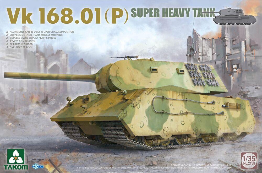 15 m günstig Kaufen-Vk 168.01(P) Super Heavy Tank. Vk 168.01(P) Super Heavy Tank <![CDATA[Takom / 2158 / 1:35]]>. 