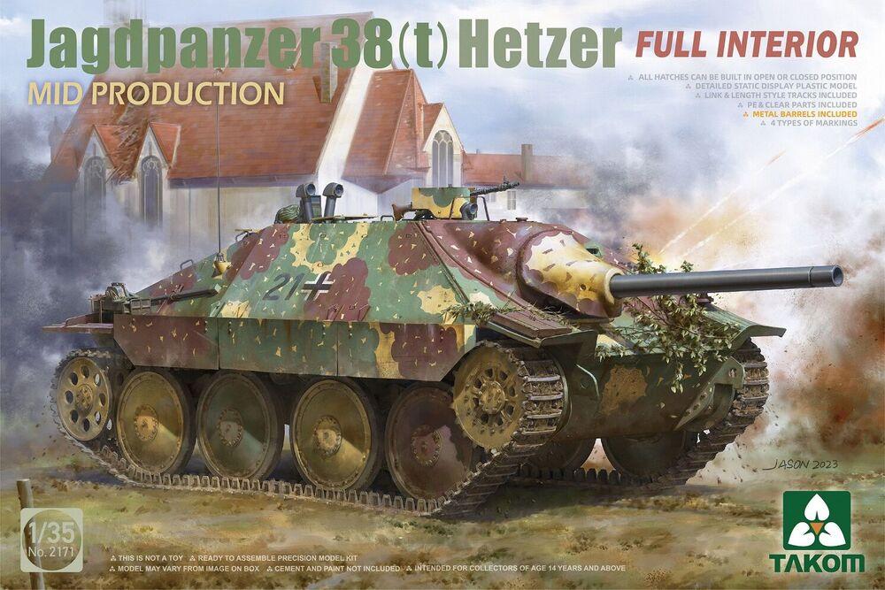 Mid Production günstig Kaufen-Jagdpanzer 38(t) Hetzer - Mid Production with full Interior. Jagdpanzer 38(t) Hetzer - Mid Production with full Interior <![CDATA[Takom / 2171 / 1:35]]>. 