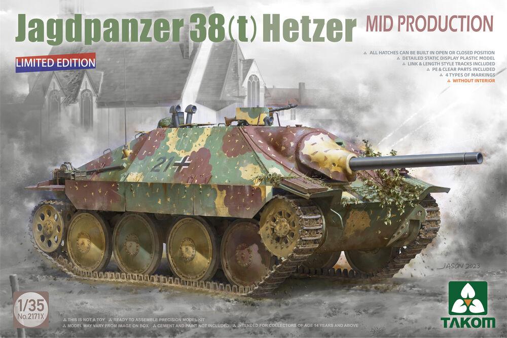 71 mit günstig Kaufen-Jagdpanzer 38(t) Hetzer Mid Production (Limited Edition). Jagdpanzer 38(t) Hetzer Mid Production (Limited Edition) <![CDATA[Takom / 2171X / 1:35]]>. 