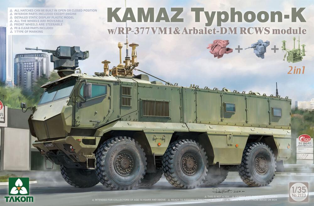 module günstig Kaufen-Kamaz Typhoon-K w/RP-377VM1 & Arbalet-DM RCWS Module 2in1. Kamaz Typhoon-K w/RP-377VM1 & Arbalet-DM RCWS Module 2in1 <![CDATA[Takom / 2173 / 1:35]]>. 