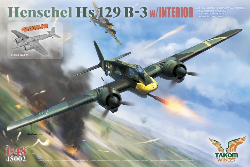 Henschel Hs 129 B-3 w/Interior + Bonus Clear Parts