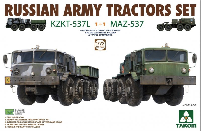 CT 1 günstig Kaufen-Russian Army Tractors - KZKT-537L & MAZ537 1+1. Russian Army Tractors - KZKT-537L & MAZ537 1+1 <![CDATA[Takom / TAK5003 / 1:72]]>. 