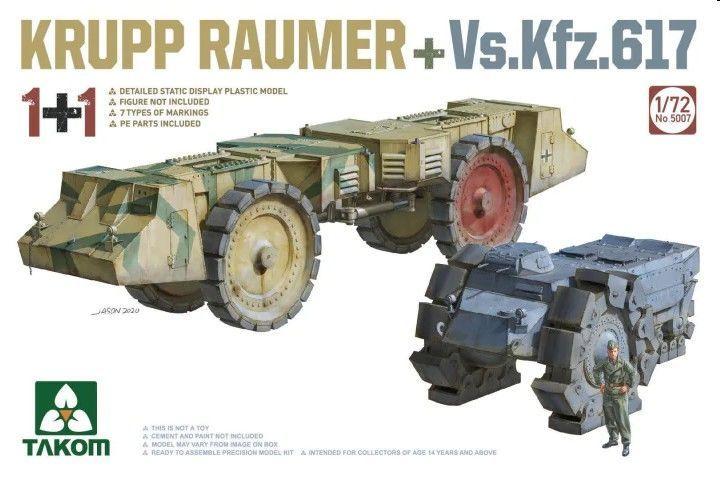 007 A  günstig Kaufen-Krupp Räumer + Vs.Kfz.617. Krupp Räumer + Vs.Kfz.617 <![CDATA[Takom / 5007 / 1:72]]>. 