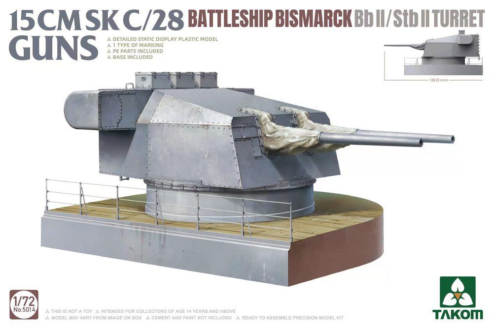 Battleship günstig Kaufen-15 cm SK C/28 Guns - Battleship Bismarck Bb II/Stb II Turret. 15 cm SK C/28 Guns - Battleship Bismarck Bb II/Stb II Turret <![CDATA[Takom / 5014 / 1:72]]>. 