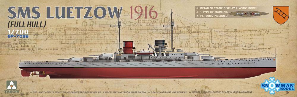 4897051422037 - Takom TAKSP7036 - SMS LUETZOW 1916 (FULL HULL) in 1700 4897051422037 - Takom TAKSP7036 - SMS LUETZOW 1916 (FULL HULL) in 1700