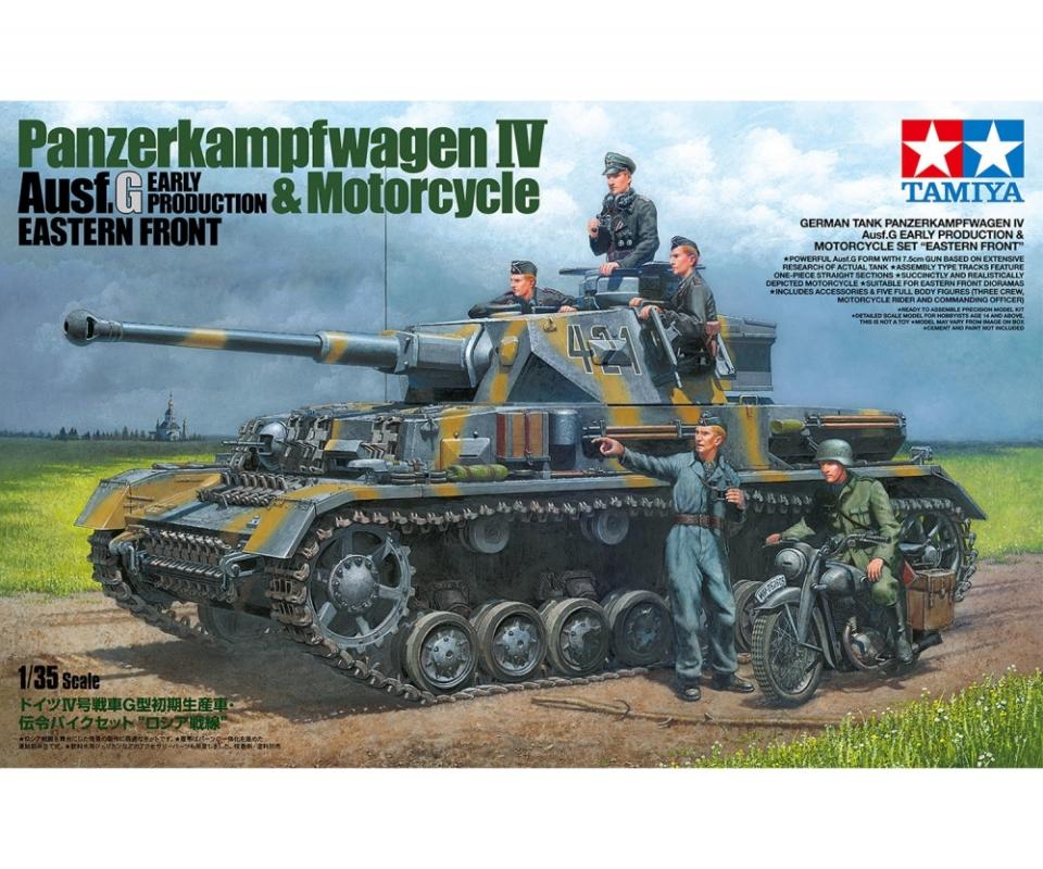 Ausf.G günstig Kaufen-Dt. PzKpfw.IV Ausf.G m. Krad Ost F.. Dt. PzKpfw.IV Ausf.G m. Krad Ost F. <![CDATA[Tamiya / 25209 / 1:35]]>. 