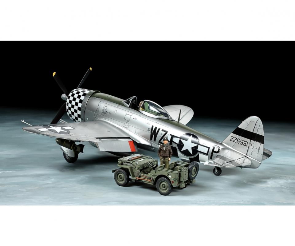 am Hund günstig Kaufen-Republic P-47D Thunderbolt & U.S.1/4-ton 4×4 Light Vehicle. Republic P-47D Thunderbolt & U.S.1/4-ton 4×4 Light Vehicle <![CDATA[Tamiya / 25214 / 1:48]]>. 