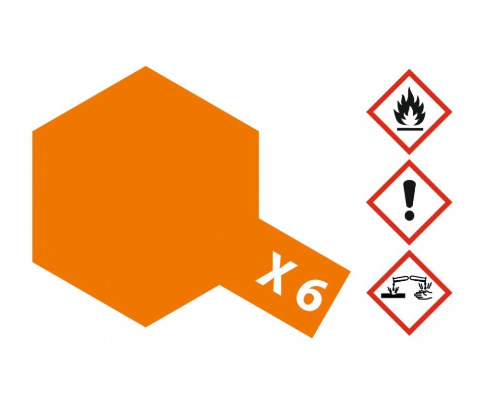 Orange günstig Kaufen-X-6 Orange - glänzend [10 ml]. X-6 Orange - glänzend [10 ml] <![CDATA[Tamiya / 81506]]>. 