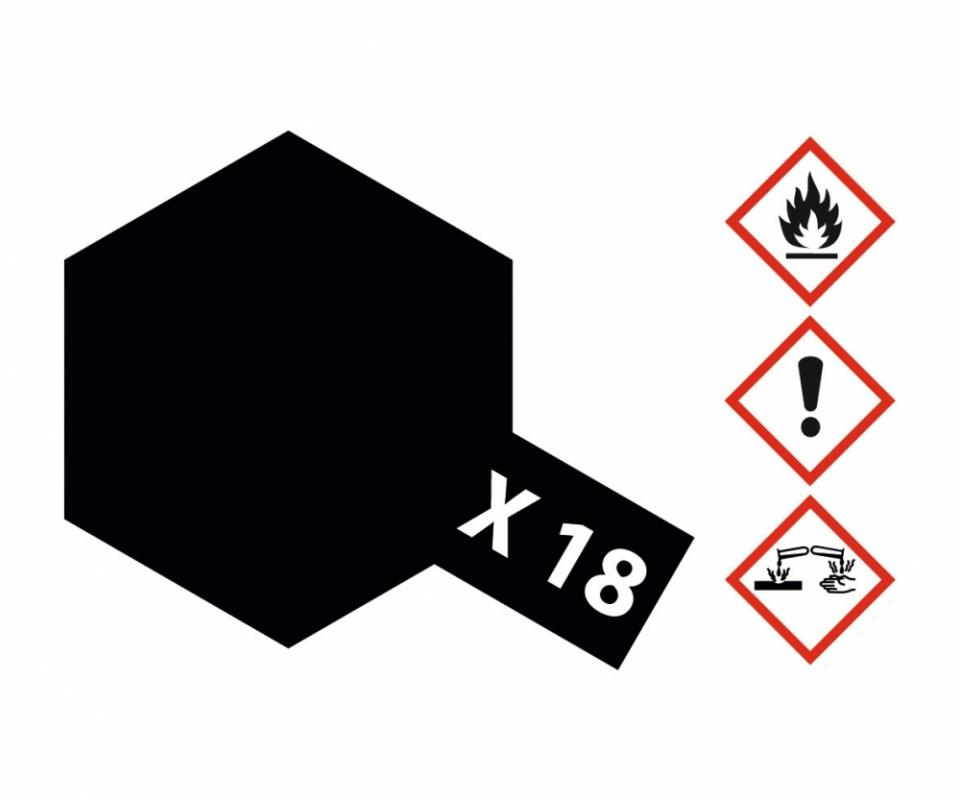 SCHWARZ  günstig Kaufen-X-18 Schwarz - seidenmatt [10 ml]. X-18 Schwarz - seidenmatt [10 ml] <![CDATA[Tamiya / 81518]]>. 