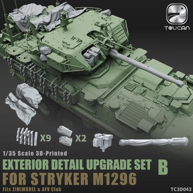 6978736090753 - Exterior Detail Upgrade Set B -  Stryker M1296 - 3D-Printed
