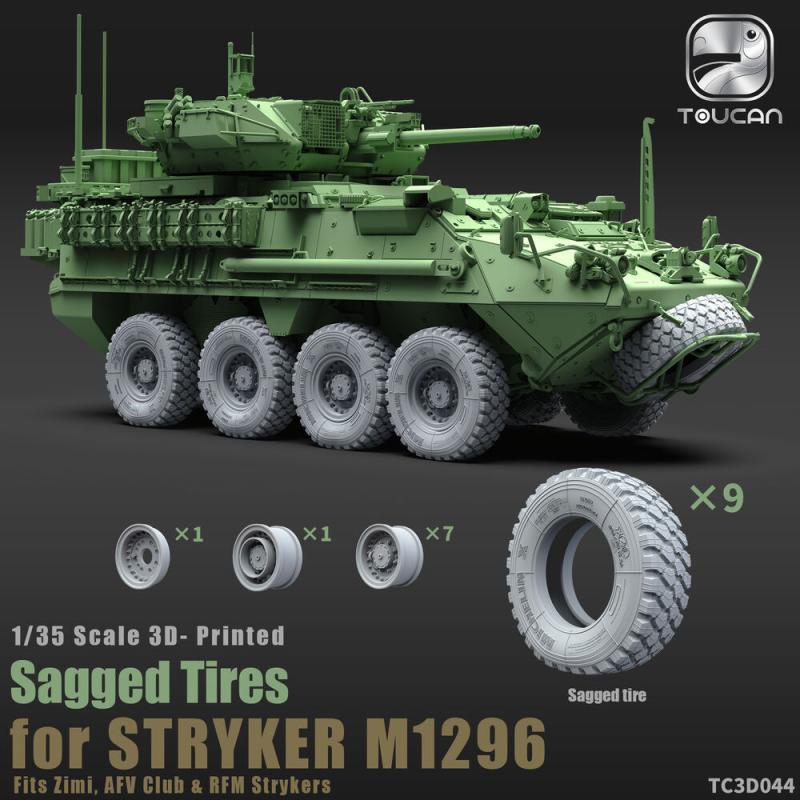 6978736090760 - Sagged Tires - Stryker M1296 - 3D-Printed