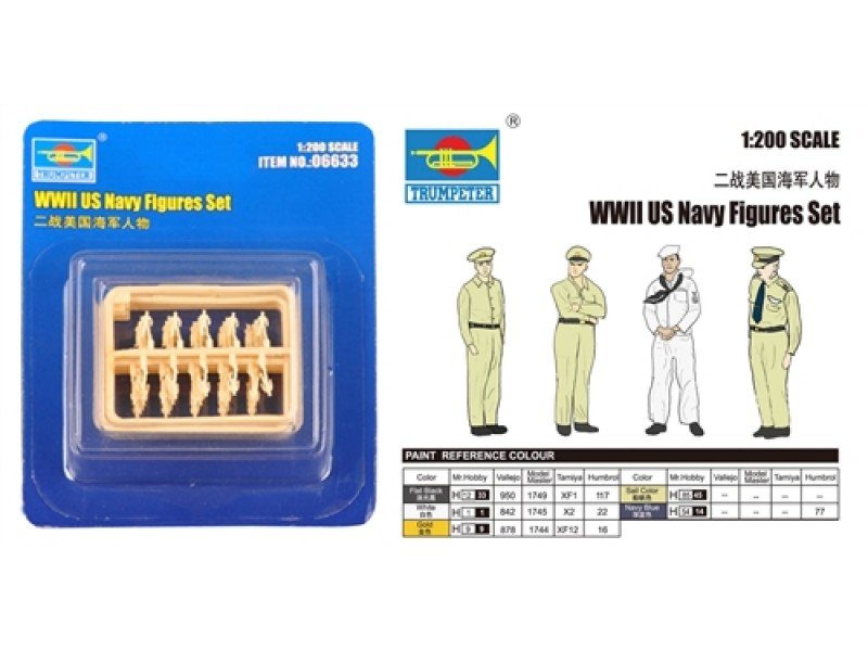 Figures günstig Kaufen-WWII US Navy Figures Set. WWII US Navy Figures Set <![CDATA[Trumpeter / 06633 / 1:200]]>. 