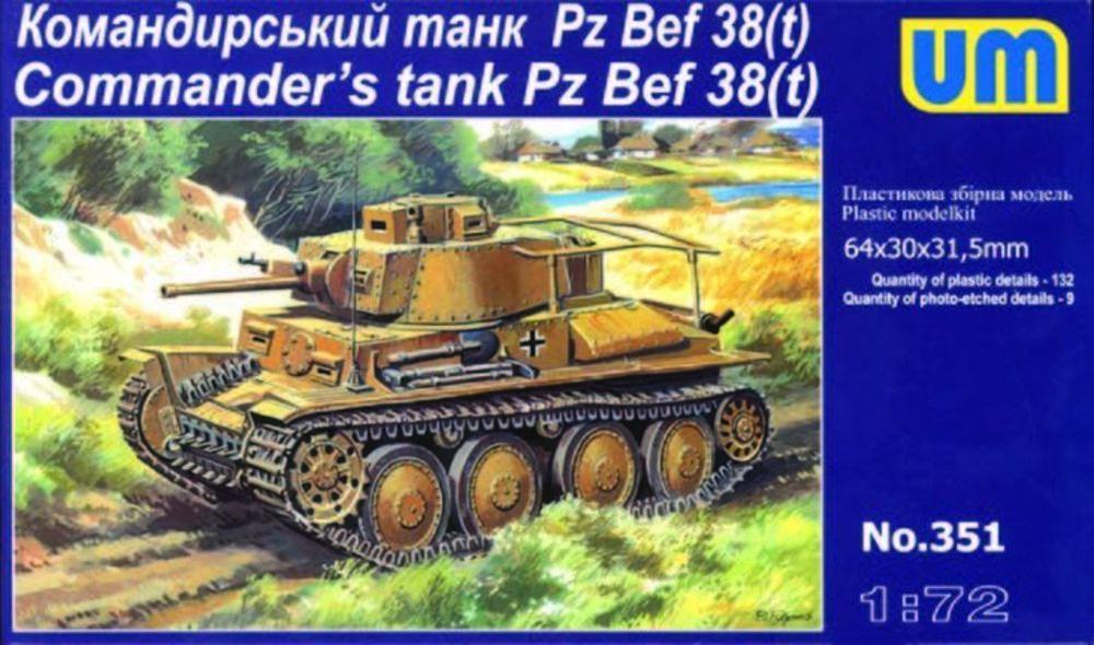 tank commander günstig Kaufen-Pz Bef 38 (t) Commanders Tank. Pz Bef 38 (t) Commanders Tank <![CDATA[Unimodels / UM351 / 1:72]]>. 