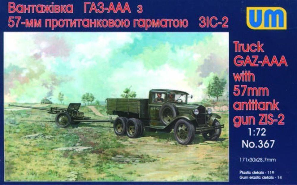M36 TANK günstig Kaufen-GAZ - AAA mit 57 mm ZIS-2 Antitank gun. GAZ - AAA mit 57 mm ZIS-2 Antitank gun <![CDATA[Unimodels / UM367 / 1:72]]>. 