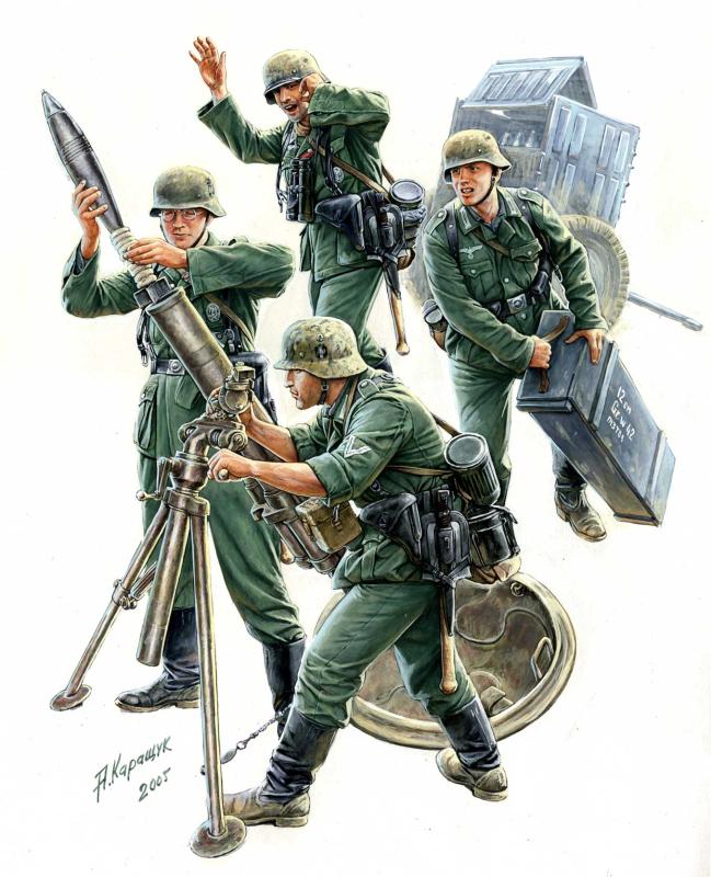 4600327035837 - WWII Fig-Set DtMörser-Trupp(4)42 4600327035837 - WWII Fig-Set DtMörser-Trupp(4)42
