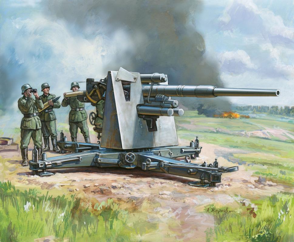 German  günstig Kaufen-German 88 mm Flak 36/37. German 88 mm Flak 36/37 <![CDATA[Zvezda / 6158 / 1:72]]>. 