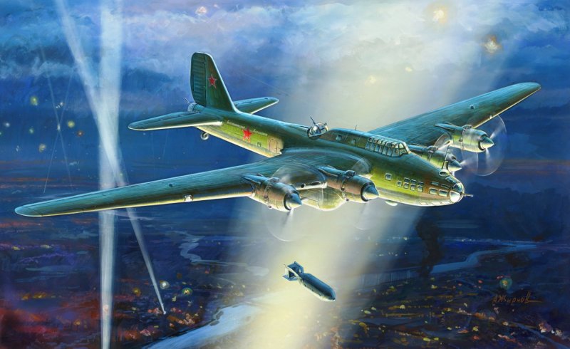 WWII Soviet Bomber TB-7 1939-1945